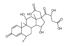 9-bromo-6beta-fluoro-11beta,17,21-trihydroxypregna-1,4-diene-3,20-dione 17,21-di(acetate)结构式