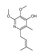 2,3-dimethoxy-5-methyl-6-(3-methylbut-2-enyl)-1H-pyridin-4-one结构式