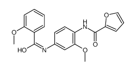 N-[2-methoxy-4-[(2-methoxybenzoyl)amino]phenyl]furan-2-carboxamide结构式