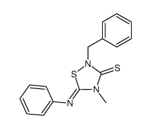 2-benzyl-4-methyl-5-phenylimino-[1,2,4]thiadiazolidine-3-thione Structure