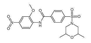 4-(2,6-dimethylmorpholin-4-yl)sulfonyl-N-(2-methoxy-4-nitrophenyl)benzamide Structure