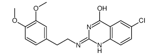 6-chloro-2-[2-(3,4-dimethoxyphenyl)ethylamino]-1H-quinazolin-4-one结构式