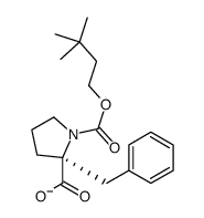 (2S)-2-benzyl-1-(3,3-dimethylbutoxycarbonyl)pyrrolidine-2-carboxylate结构式