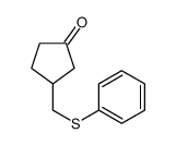 3-(phenylsulfanylmethyl)cyclopentan-1-one结构式