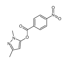 1,3-dimethyl-5-(4-nitro-benzoyloxy)-1H-pyrazole结构式