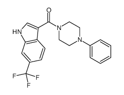 (4-phenylpiperazin-1-yl)-[6-(trifluoromethyl)-1H-indol-3-yl]methanone Structure