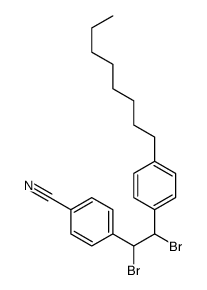 4-[1,2-dibromo-2-(4-octylphenyl)ethyl]benzonitrile结构式