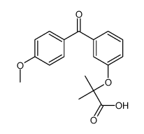 2-[3-(4-methoxybenzoyl)phenoxy]-2-methylpropanoic acid结构式