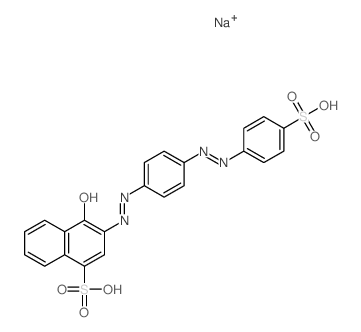 (3Z)-4-oxo-3-[[4-(4-sulfophenyl)diazenylphenyl]hydrazinylidene]naphthalene-1-sulfonic acid Structure