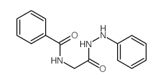 Glycine, N-benzoyl-,2-phenylhydrazide Structure