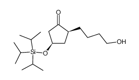 (3R,5S)-(+)-5-(4'-hydroxybutyl)-3-triisopropylsiloxycyclopentanone结构式