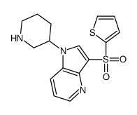 1-piperidin-3-yl-3-thiophen-2-ylsulfonylpyrrolo[3,2-b]pyridine结构式