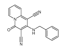 2-(benzylamino)-4-oxoquinolizine-1,3-dicarbonitrile结构式
