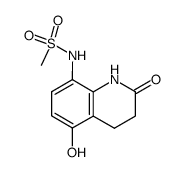 5-hydroxy-8-methanesulfonylamino-3,4-dihydrocarbostyril结构式