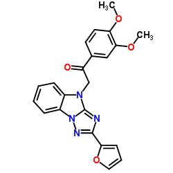 1-(3,4-Dimethoxyphenyl)-2-[2-(2-furyl)-4H-[1,2,4]triazolo[1,5-a]benzimidazol-4-yl]ethanone结构式