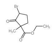 Cyclopentanecarboxylicacid, 3-bromo-1-methyl-2-oxo-, ethyl ester Structure