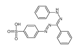 4-[(N-anilino-C-phenylcarbonimidoyl)diazenyl]benzenesulfonic acid结构式
