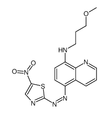 N-(3-methoxypropyl)-5-[(5-nitro-1,3-thiazol-2-yl)diazenyl]quinolin-8-amine结构式