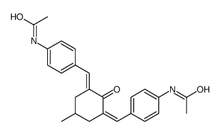 N,N'-[(5-methyl-2-oxo-1,3-cyclohexanediylidene)bis(methylidyne-4,1-phenylene)]bis(acetamide)结构式