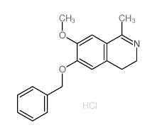 Isoquinoline,3,4-dihydro-7-methoxy-1-methyl-6-(phenylmethoxy)-, hydrochloride (1:1)结构式