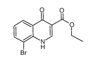 8-Bromo-4-oxo-1,4-dihydro-quinoline-3-carboxylic acid ethyl ester Structure