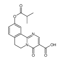 4H-Pyrimido[2,1-a]isoquinoline-3-carboxylic acid,6,7-dihydro-10-(2-methyl-1-oxopropoxy)-4-oxo-结构式