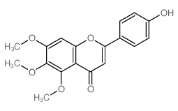 4H-1-Benzopyran-4-one,2-(4-hydroxyphenyl)-5,6,7-trimethoxy- structure