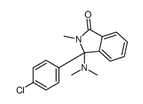 1H-Isoindol-1-one, 3-(4-chlorophenyl)-3-(dimethylamino)-2,3-dihydro-2-methyl-结构式
