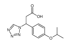 3-(4-propan-2-yloxyphenyl)-3-(tetrazol-1-yl)propanoic acid Structure