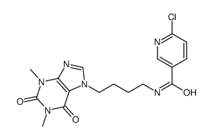 6-chloro-N-[4-(1,3-dimethyl-2,6-dioxopurin-7-yl)butyl]pyridine-3-carboxamide Structure