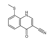 8-Methylsulfanyl-4-oxo-1,4-dihydro-quinoline-3-carbonitrile结构式