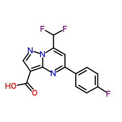 7-(Difluoromethyl)-5-(4-fluorophenyl)pyrazolo-[1,5-a]pyrimidine-3-carboxylic acid Structure