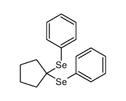 (1-phenylselanylcyclopentyl)selanylbenzene Structure