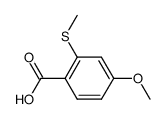 4-methoxy-2-(methylthio)benzoic acid结构式