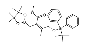 methyl (2Z)-4-(tert-butyldiphenylsilyloxy)-2-[(4,4,5,5-tetramethyl-1,3,2-dioxaborolan-2-yl)methyl]-3-methylbut-2-enoate Structure