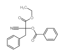 (1-cyano-1-ethoxycarbonyl-2-phenyl-ethyl) benzoate Structure