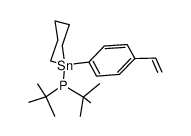 1-Di-t-butylphosphino-1-styryl-stannacyclohexan Structure