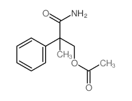 (2-carbamoyl-2-phenyl-propyl) acetate Structure