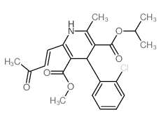 propan-2-yl methyl 4-(2-chlorophenyl)-2-methyl-6-[(E)-3-oxobut-1-enyl]-1,4-dihydropyridine-3,5-dicarboxylate结构式