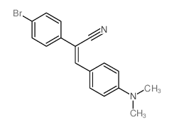 2-(4-Bromophenyl)-3-(4-(dimethylamino)phenyl)acrylonitrile结构式