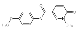 3-Pyridazinecarboxamide,1,6-dihydro-N-(4-methoxyphenyl)-1-methyl-6-oxo- structure