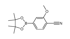2-methoxy-4-(4,4,5,5-tetramethyl-[1,3,2]dioxaborolan-2-yl)-benzonitrile结构式