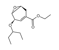 (1S,5R,6R)-5-(1-ethyl-propoxy)-7-oxa-bicyclo[4.1.0]hept-3-ene-3-carboxylic acid ethyl ester Structure