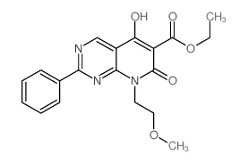 5-羟基-8-(2-甲氧基乙基)-7-氧代-2-苯基-7,8-二氢吡啶并[2,3-d]嘧啶-6-羧酸乙酯结构式