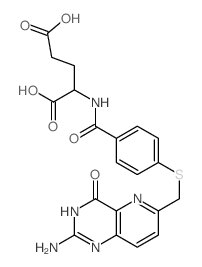 L-Glutamic acid,N-[4-[[(2-amino-1,4-dihydro-4-oxopyrido[3,2-d]pyrimidin-6-yl)methyl]thio]benzoyl]-(9CI) picture
