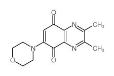 5,8-Quinoxalinedione,2,3-dimethyl-6-(4-morpholinyl)-结构式