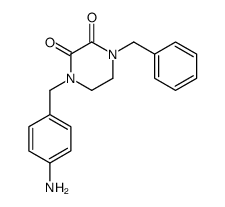 1-[(4-aminophenyl)methyl]-4-benzylpiperazine-2,3-dione Structure