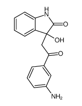 3-(2-(3-aminophenyl)-2-oxoethyl)-3-hydroxyindolin-2-one Structure