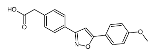 4-(5-(4-Methoxyphenyl)-3-isoxazolyl)benzeneacetic acid Structure