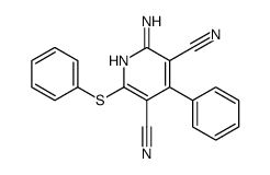 2-amino-4-phenyl-6-phenylsulfanylpyridine-3,5-dicarbonitrile Structure